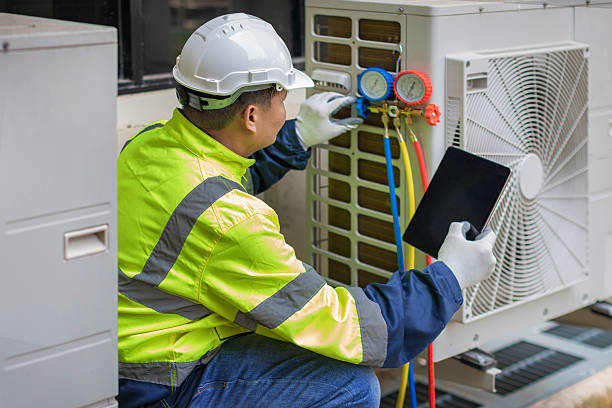 Professional Heat Pump Repair technician working in Alhambra, CA